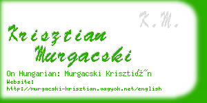 krisztian murgacski business card